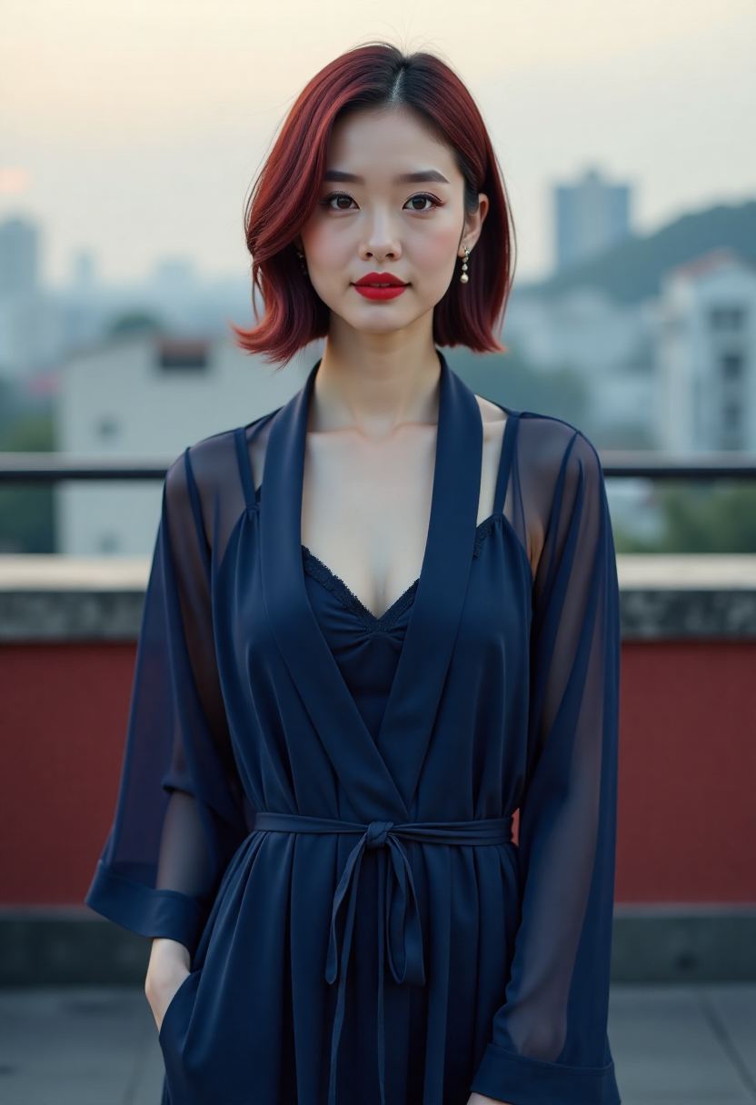 主播在镜头前分享家常菜做法